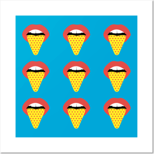 Pop art lips Posters and Art